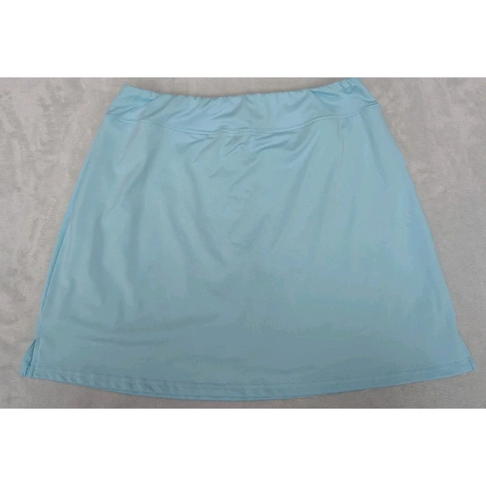 Ekouaer Women's XL Skort Light Blue Elastic Waist Pullup Classic Activewear